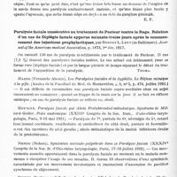 0316 - Page 284 - Analyses. Neurologie. Études spéciales. Nerfs crâniens. Les troubles de la sensibilité dans les paralysies du nerf facial, par J.-R. Pierre, Presse méd... / Paralysie faciale consécutive au traitement de Pasteur contre la rage. Relation d'un cas de diplégie faciale apparue soixante-treize jours après le commencement des injections prophylactiques, par Robert L. Levy. Journal of the American medical Association...