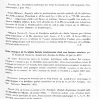0505 - Page 473 - Analyses. Neurologie. Études spéciales. Nerfs crâniens. Paralysie du nerf récurrent laryngé associée au rétrécissement mitral, par George E. Brown et Bert E. Hempstead, Journal of the American medical Association... / Zona otitique et paralysie faciale douloureuse chez une femme enceinte, par H. Roger et Brémond. Comité méd. Bouches-du-Rhône...
