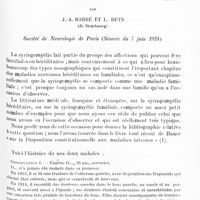 0557 - Page 521 - Mémoires originaux. Neurologie. II. Syringomyélie chez le frère et la soeur, par J.-A. Barré et L. Reys...