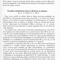 0733 - Page 697 - Ve Réunion neurologique internationale annuelle. 30-31 mai 1924. Communications. Troubles moteurs. Sur les troubles moteurs de la sclérose en plaques, par J. A. Barré... / Troubles vestibulaires dans la sclérose en plaques, par J. A. Barré et L. Reys