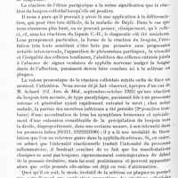 0772 - Page 736 - Ve Réunion neurologique internationale annuelle. 30-31 mai 1924. Communications. Diagnostic. Sur le diagnostic différentiel de la sclérose en plaques et de la paralysie générale. - Intérêt du syndrome humoral, par R. Targowla / Sclérose en plaques et pithiatisme, par Gotthard Söderberg...