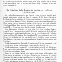 0819 - Page 783 - Ve Réunion neurologique internationale annuelle. 30-31 mai 1924. Communications. Etiologie. A propos de l'étiologie et de la pathogénie de la Sclérose en plaques, par M. Henri Claude / Sur l'étiologie de la sclérose en plaques, par J.-A. Barré...