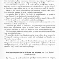 0827 - Page 791 - Ve Réunion neurologique internationale annuelle. 30-31 mai 1924. Communications. Thérapeutique. Essais thérapeutiques dans la sclérose en plaques, par Piero Boveri... / Sur le traitement de la sclérose en plaques, par J.-A. Barré...