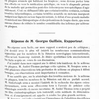 0829 - Page 793 - Ve Réunion neurologique internationale annuelle. 30-31 mai 1924. Communications. Thérapeutique. Sur le traitement de la sclérose en plaques, par J.-A. Barré... / Réponse de M. Georges Guillain...