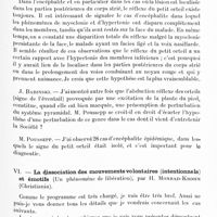 0849 - Page 813 - Société de neurologie de Paris. Séance du 5 juin 1924. Communications et présentations. V. La question de la localisation du signe du petit orteil par les cas de tumeurs du corps strié, par M. J. Poussepp... / VI. La dissociation des mouvements volontaires (intentionnels) et émotifs (Un phénomène de libération), par H. Monrad-Krohn...