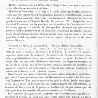 0096 - Page 48 - Société de neurologie de Paris. Séance du 1er juillet 1926. Discussions et communications. II. Paraplégie par paralysie infantile. Arthrodèses multiples permettant la marche, par Etienne Sorrel et Mme Sorrel-Dejerine