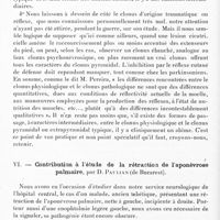 0122 - Page 74 - Société de neurologie de Paris. Séance du 1er juillet 1926. Discussions et communications. V. Les clonus du pied. Formes typiques et de passage, par A. Rouquier et Dr Couretas / VI. Contribution à l'étude de la rétraction de l'aponévrose palmaire, par D. Paulian...