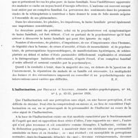 0324 - Page 272 - Analyses. Psychiatrie. Études générales. Sémiologie. Les haines familiales morbides, par Henri Claude et Gilbert Robin. Presse médicale... / L'hallucination, par Revault d'Allones. Annales médico-psychologiques...