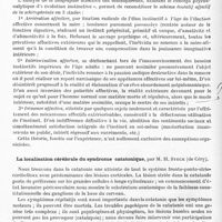 0542 - Page 486 - Congrès des aliénistes et neurologistes de France et des pays de langue française. XXXe session. Genève-Lausanne, 2-7, août 1926. Communications diverses. II. Psychiatrie. A. Communications sur la schizophrénie. L'autisme, par M. E. Minkowski... / La théorie psychanalytique ou instinctiviste de la schizophrénie, par MM. Hesnard... et Lafforgue... / La localisation cérébrale du syndrome catatonique, par M. H. Steck...
