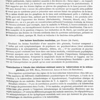 0543 - Page 487 - Congrès des aliénistes et neurologistes de France et des pays de langue française. XXXe session. Genève-Lausanne, 2-7, août 1926. Communications diverses. II. Psychiatrie. A. Communications sur la schizophrénie. La localisation cérébrale du syndrome catatonique, par M. H. Steck... / Les haines familiales morbides, par Robin... / Contribution à l'étude des relations existant entre la tuberculose et la schizophrénie, par MM. Mira, Rodriguez Arias et Seix... / B. Communications diverses