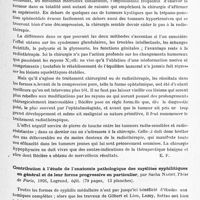 0553 - Page 497 - Analyses. Bibliographie. Etude thérapeutique des tumeurs de l'hypophyse. Résultats comparés des divers traitements, par Paul Mériel..., Masson, édit., Paris, 1926 / Contribution à l'étude de l'anatomie pathologique des myélites syphilitiques en général et de leur forme progressive en particulier, par Sacha Nacht, Thèse de Paris, 1926...