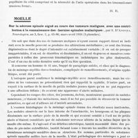 0564 - Page 508 - Analyses. Neurologie. Études spéciales. Cerveau. Traitement des traumatismes crâniens fermés, par M. Y. Bourde. Comité méd. des Bouches-du-Rhône..., in Marseille médical... / Deux cas de contusion cérébrale, par MM. Bourde et Toinon. Soc. de chir. de Marseille... / Moelle. Sur la nécrose spinale aiguë au cours des tumeurs malignes, avec une contribution à la connaissance des « hernies spinales malaciques », par S. D'Antona. Neurologica...
