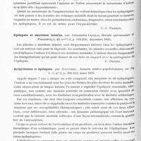 0700 - Page 644 - Analyses. Neurologie. Études spéciales. Névroses. Sur la teneur en soude et en potasse du sang total frais chez les épileptiques, par Marie Parhon, Bulletin de la Société roumaine de neurologie, psychiatrie, psychologie et endocrinologie... / Epilepsie et sécrétion interne, par Antonietta Capelli, Rivista sperimentale di Freniatria... / Arthritisme et épilepsie, par Pasturel, Annales médico-psychologiques... / Hérédo-syphilis et épilepsie, par L. Babonneix, Monde médical...