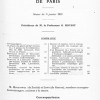 0107 - Page 51 - Société de neurologie de Paris. Séance du 5 janvier 1928. Sommaire / Correspondance