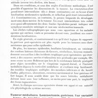 0170 - Page 110 - Société de neurologie de Paris. Séance du 12 janvier 1928. Communications et présentations. Tumeurs intrarachidiennes. Ecart intermédiaire entre le lipiodol supérieur et inférieur. Tumeurs épidurales et sous-dure-mériennes, par MM. Sicard et Haguenau / Tumeur médullaire. Laminectomie, guérison. Sur certaine forme de troubles sensitifs, par MM. Vincent, Denechau... et Mlle Rappoport