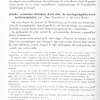 0188 - Page 128 - Société de neurologie de Paris. Séance du 12 janvier 1928. Communications et présentations. Lésions des glandes sébacées et du corps thyroïde dans l'encéphalite épidémique prolongée, par Jean Lhermitte / Etude anatomo-clinique d'un cas de syringomyélie avec hydrocéphalie, par Jean Lhermitte et Gilbert Robin