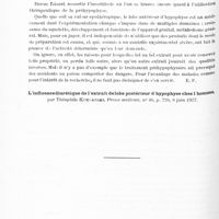 0412 - Page 352 - Analyses. Thérapeutique. Sur les produits opothérapiques, par Mouriquand, Leulier et Gojon. Société médicale des hôpitaux de Lyon... / Peut-on attribuer une valeur thérapeutique au lobe antérieur de l'hypophyse ? Par J. Mouzon. Presse médicale...