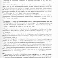 0511 - Page 451 - Analyses. Neurologie. Etudes spéciales. Cerveau. Sur un cas d'anarthrie (Sobre un caso de anartria), par Raul Sanchez Elia. Revista argentina de Neurologia, Psichiatria y Medicina Legal... / Contribution à l'étude de l'hématologie et de la sphygmomanométrie chez les hémiplégiques (Subsidio ao estudo da hematologia e da esphygmomanometria nos hem plegicos), par Joaquim Moreira do Fonseca. Archivos brasileiros de Neuriatria e Psychiatria... / L'hémiplégie en flexion, par Juan Obarrio. Revista Oto-neuro-oftalmologica y de Cirugia neurologica...