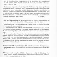 0535 - Page 475 - Analyses. Psychiatrie. Études générales. Sémiologie. Libido-mnésie (mémoire sexuelle mysticisme et clairvoyance chez un enfant), par M. Levi-Bianchini. Imago, Zeitschrift für Anwendung der Psychoanalyse... Archivio generale di Neurologia, Psichiatria e Psicoanalisi... / Freud et la psychanalyse, par M. Levi-Bianchini... Archivio generale die Neurologia, Psichiatria el Psicoanalisi...