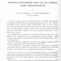 0582 - Page 522 - Mémoires originaux. Recueil de faits. Examen anatomique d'un cas de chorée aiguë rhumatismale, par le Pr C.-I. Urechia et le Dr Savu Mihalescu...