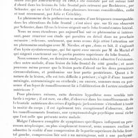 0650 - Page 590 - Société de neurologie de Paris. Séance du 29 mars 1928. Communications et présentations. Syndrome frontal et signe de la préhension forcée, par J. Lhermitte, J. de Massary et Mugnier / Dystrophie ostéo-sclérotico-porotique. Les yeux ardoisés, par MM. Sicard, Paraf et Bize