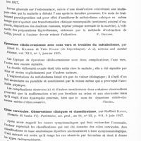 0717 - Page 657 - Analyses. Neurologie. Études spéciales. Dystrophies. Les troubles oculaires dans l'oxycéphalie, par Jean Cayotte. Thèse de Nancy, 1927 / L'échange du calcium et les extraits parathyroïdiens dans un cas d'ostéomalacie (Il ricambio del calcio e gli estratti paratiroidei in un caso di ostromalacia), par Vincenzo Romano Perretti. Riforma medica... / Dysostose cléido-cranienne avec coxa vara et troubles du métabolisme, par Knud H. Krabbe et Yens Foged... J. of. nervous and mental Disease... / Côtes cervicales. Observations cliniques et classifications, par Staffieri David... Policlinico, sez. prat... / Pieds bots congénitaux associés à des malformations complexes, par Georges Hug. Soc. de pédiatrie...