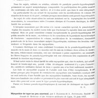 0718 - Page 658 - Analyses. Neurologie. Études spéciales. Dystrophies. Pieds bots congénitaux associés à des malformations complexes, par Georges Hug. Soc. de pédiatrie... / Myopathie de l'adulte avec pseudo-hypertrophie des petits muscles des extrémités, par Georges Guillain et Noël Péron. Paris médical... / Myopathie de type un peu anormal, par J. Barbier et A. Josserand. Société nationale de médecine et des sciences médicales de Lyon...