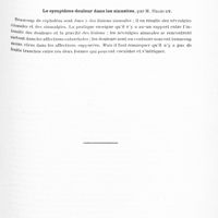 0811 - Page 751 - Sociétés. Groupement belge d'études oto-neuro-ophtalmologiques et neuro-chirurgicales. Séance du 24 mars 1928. Tumeur suprasellaire avec syndrome adiposo-génital, par MM. F. Bremer et H. Coppez / Le symptôme douleur dans les sinusites, par M. Hicguet