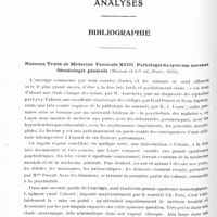 0812 - Page 752 - Analyses. Bibliographie. Nouveau traité de médecine. Fascicule XVIII. Pathologie du système nerveux. Séméiologie générale (Masson et Compagnie éd., Paris, 1928)