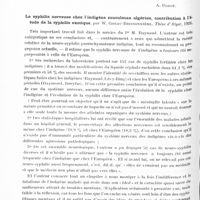 0816 - Page 756 - Analyses. Bibliographie. Contribution à l'étude des affections neuro-psychiques et de la neuro-syphilis chez l'indigène musulman algérien, par Abdessalam Benkhelil. Thèse d'Alger, 1927 / La syphilis nerveuse chez l'indigène musulman algérien, contribution à l'étude de la syphilis exotique, par W. Goeau-Brissonnière. Thèse d'Alger, 1926