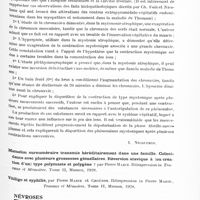 0849 - Page 789 - Analyses. Neurologie. Études spéciales. Dystrophies. Contribution à l'étude de la myotonie atrophique (Contributiuni la studiul miotoniei atrofice), par C. Paunesco... Thèse de Bucarest..., 1927 / Névroses. Quelques considérations sur l'étiologie et sur le traitement de l'épilepsie, par Pierre Marie. Presse médicale...