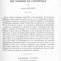 0977 - Page 885 - IXe Réunion neurologique internationale annuelle. 3-4 juillet 1928. Le radiodiagnostic et la radiothérapie des tumeurs de l'encéphale, par Antoine Béclère