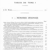 0003 - Page 1 - Année 1929. Tables du tome I. I. Mémoires originaux