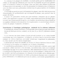 0188 - Page 126 - Analyses. Neurologie. Études générales. Anatomie pathologique. Nouvelles recherches sur les plaques séniles, par G. Marinesco. Encéphale... / Contribution à l'histologie pathologique cérébrale de la sclérose tubéreuse (Contributo all, istologia patologica cerebrale della sclerosi tuberosa), par Dino Bolsi. Rivista di Patologia nervosa e mentale...