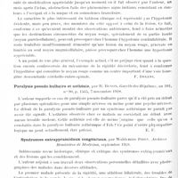 0198 - Page 136 - Analyses. Neurologie. Études spéciales. Cerveau. Contribution à l'étude des syndromes du noyau rouge (Contributio allo studio delle sindromi del nucleo rosso), par Umberto de Giacomo. Rivista di Patologia nervosa e mentale... / Paralysie pseudo-bulbaire et asthénie, par R. Benon. Gazette des hôpitaux... / Syndromes extrapyramidaux congénitaux, par Waldemiro Pires. Archivos Brasileiros de Medicina...