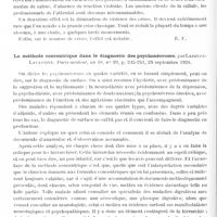 0410 - Page 346 - Analyses. Neurologie. Études spéciales. Névroses. Contribution à l'étude de l'épilepsie, par J. Notkin, Journ. of nervous and mental Diseases... / Le traitement de l'épilepsie à Dave, par Hautrive, Cardenne et Focquet. Journal de neurologie et de psychiatrie... / La méthode concentrique dans le diagnostic des psychonévroses, par Laignel-Lavastine. Paris-médical...