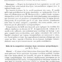 0434 - Page 370 - Réunion neurologique de Strasbourg (Filiale de la Société de neurologie de Paris). Séance du 15 novembre 1926. Communications et présentations. Tumeur kystique intramédullaire. Arrêt du lipiodol intra- et extradural, par MM. Leriche, Barré et Draganesco / Rôle de la congestion veineuse dans certaines sympathalgies, par M. L. Reys