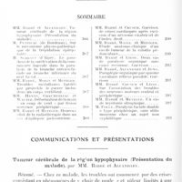 0450 - Page 386 - Réunion neurologique de Strasbourg (Filiale de la Société de neurologie de Paris). Séance du 16 juillet 1927. Sommaire / Communications et présentations. Tumeur cérébrale de la région hypophysaire (Présentation du malade), par MM. Barré et Alfandary