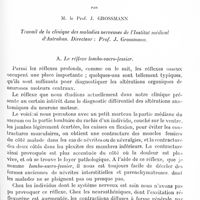 0519 - Page 451 - Mémoires originaux. Les nouveaux réflexes pathologiques. Communication préliminaire, par M. le Prof. J. Grossmann. Travail de la clinique des maladies nerveuses de l'Institut médical d'Astrakan. Directeur : Prof. J. Grossmann