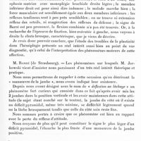 0539 - Page 471 - Société de neurologie de Paris. Séance du 7 mars 1929. Les troubles de la plasticité musculaire dans l'hémiplégie. Epreuve de la fixation, par J. Jarkowski / Endothéliome sous-pie-mérien de la région frontale gauche. Ablation. Guérison, par MM. Clovis Vincent, de Martel et M. David