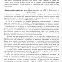 0568 - Page 500 - Société de neurologie de Paris. Séance du 7 mars 1929. Lésions nerveuses trouvées à l'autopsie d'un sujet atteint de syndrome adiposo-génital, par MM. L. Babonneix et J. Lhermitte / Hémorragie cérébrale avec hémianopsie, par MM. L. Babonneix et J. Sigwald