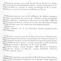 0697 - Page 627 - Société de neurologie de Paris. Séance du 10 avril 1929. Correspondance / Fonds de secours