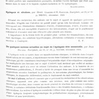 0789 - Page 719 - Analyses. Neurologie. Études spéciales. Névroses. Etude chimique comparative du sang et du liquide céphalo-rachidien dans l'épilepsie, par Michael Osnato, John Killian, Teresa Garcia et Marjorie Mathice, Brain... / Epilepsie et alcalose, par Henri Claude et R. Rafflin. Encéphale... / De quelques notions actuelles au sujet de l'épilepsie dite essentielle, par Jean Picard. Encéphale... / L'épilepsie et la démence précoce considérées comme conséquences d'abiotrophie, par B. Alford Leland. Journ. of nerv. and. ment. Dis...