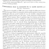 0849 - Page 779 - Société de neurologie de Paris. Séance du 2 mai 1929. Communications et présentations. Deux cas de chevelure sacro-lombaire, par MM. Laignel-Lavastine et G. Papillault (présentation des deux malades) / L'hétéresthésie dans la commotion de la moelle épinière, par M. Jean Lhermitte