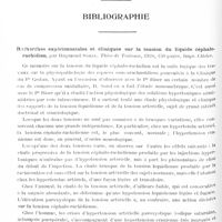 0902 - Page 832 - Analyses. Bibliographie. Recherches expérimentales et cliniques sur la tension du liquide céphalo-rachidien, par Raymond Sorel. Thèse de Toulouse, 1928...