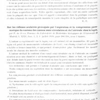 0908 - Page 838 - Analyses. Neurologie. Études générales. Anatomie pathologique. Le mécanisme des fonctions nerveuses, par Paul Van Gehughen... Le Scalpel... / Sur les réflexes oculaires provoqués par l'aspiration et la compression pneumatique du contenu des canaux semi-circulaires et de l'utricule chez le lapin, par P. de Juan. Travaux du laboratoire de recherches biologiques de l'Université de Madrid...