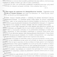 0915 - Page 845 - Analyses. Neurologie. Études spéciales. Cerveau. Le syndrome pré-frontal. L'amnésie de fixation, par G. de Morsier... Encéphale... / Sur deux signes du syndrome de déséquilibration frontale : l'apraxie de la marche et l'atonie statique, par Ludo Van Bogaert et Paul Martin. Encéphale...