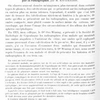 1221 - Page 1152 - Société de neurologie de Paris. Séance du 6 juin 1929. Des perturbations du métabolisme basal dans l'état parkinsonien et de ses causes, par MM. J. Froment et R. Corajod / Calcifications des méninges (angiomes du cerveau) démontrées par la radiographie, par M. Knud Krabbe