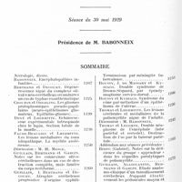 1261 - Page 1192 - Société de neurologie de Paris. Séance du 30 mai 1929. Sommaire