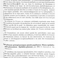 1268 - Page 1199 - Société de neurologie de Paris. Séance du 30 mai 1929. Communications et présentations. Double néoplasme de l'encéphale (lobe pariétal et cervelet). Destruction de l'os par la tumeur pariétale, par MM. André Thomas et Leconte / Les gliomes protoplasmiques pseudo-papillaires (Neuro-épithéliomes gliomateux. Epithélio-gliomes), par MM. O. Crouzon et Ch. Oberling